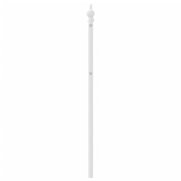 sengegavl 90 cm metal hvid