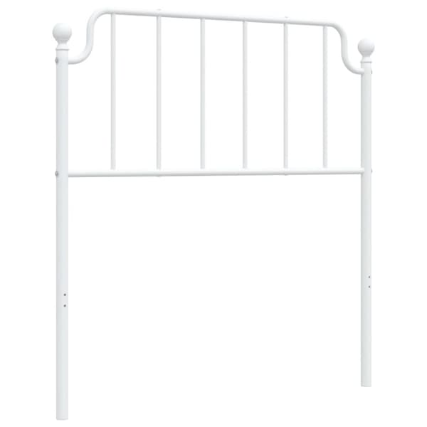 sengegavl 90 cm metal hvid