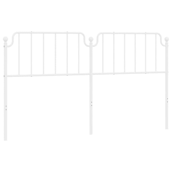 sengegavl 180 cm metal hvid