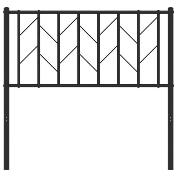 sengegavl 90 cm metal sort