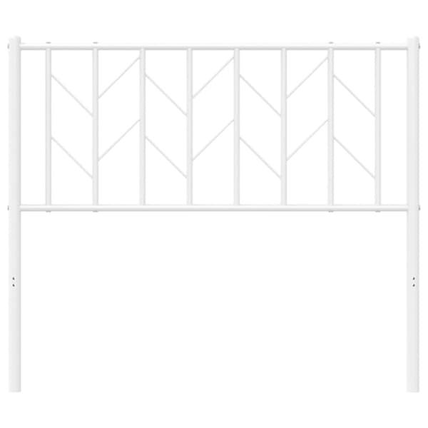 sengegavl 100 cm metal hvid