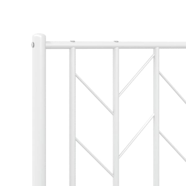 sengegavl 100 cm metal hvid