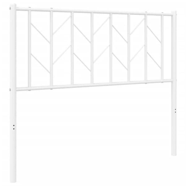 sengegavl 100 cm metal hvid