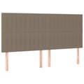 Pikkukuva 2 / 8: Sängyn päädyt, 4 kpl, taupe, 100x5x78/88 cm, kangas