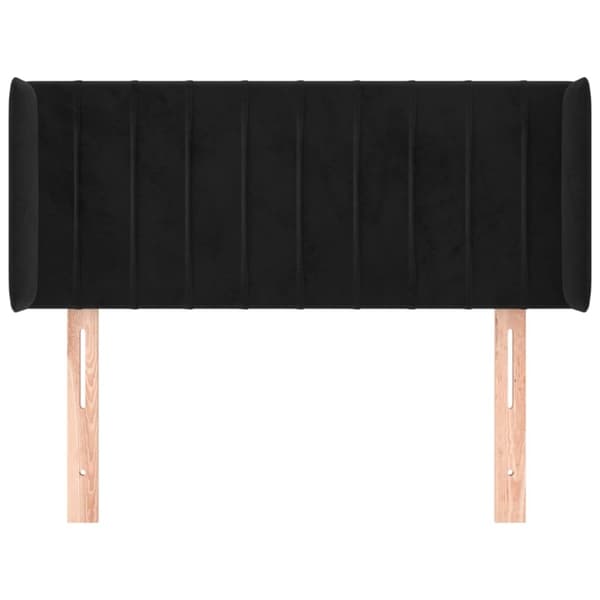 Korvatuki, musta, 83x16x78/88 cm, samettia