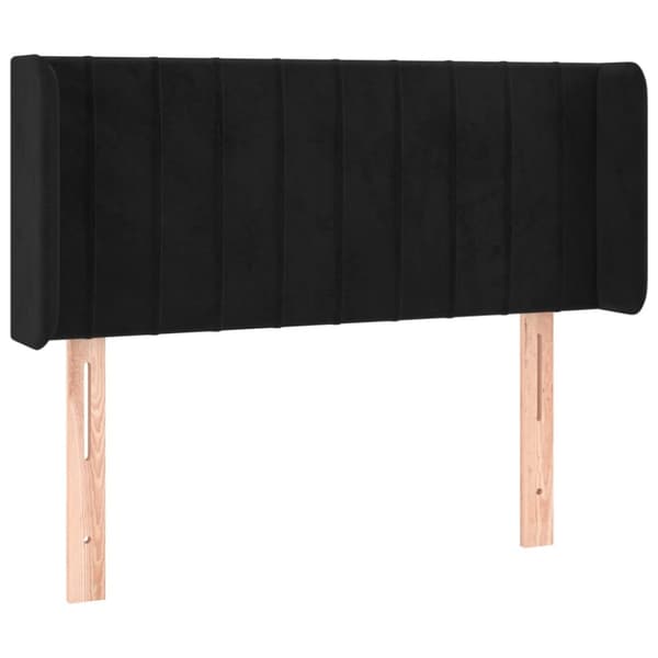 Korvatuki, musta, 83x16x78/88 cm, samettia