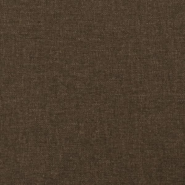 sengegavl med kanter 93x16x118/128 cm stof mørkebrun