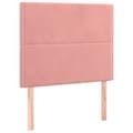 Pikkukuva 4 / 6: Sängyn pääty LED-valolla, pinkki, 80x5x118/128 cm, sametti