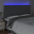 Pikkukuva 3 / 6: Sängyn pääty LED-valolla, tummanharmaa, 200x5x118/128 cm, kangas