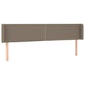 Miniatyrbillede 3 af 6: sengegavl med LED-lys 203x16x78/88 cm stof gråbrun