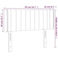 Pikkukuva 6 / 6: Sänggavel LED taupe 83x16x78/88 cm tyg