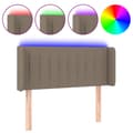 Pikkukuva 2 / 6: Sänggavel LED taupe 83x16x78/88 cm tyg