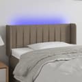 Pikkukuva 1 / 6: Sänggavel LED taupe 83x16x78/88 cm tyg