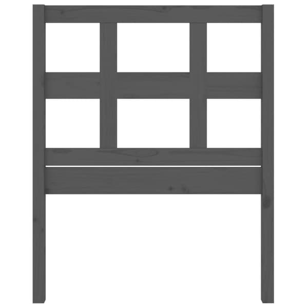 sengegærde 80,5x4x100 cm massivt fyrretræ grå