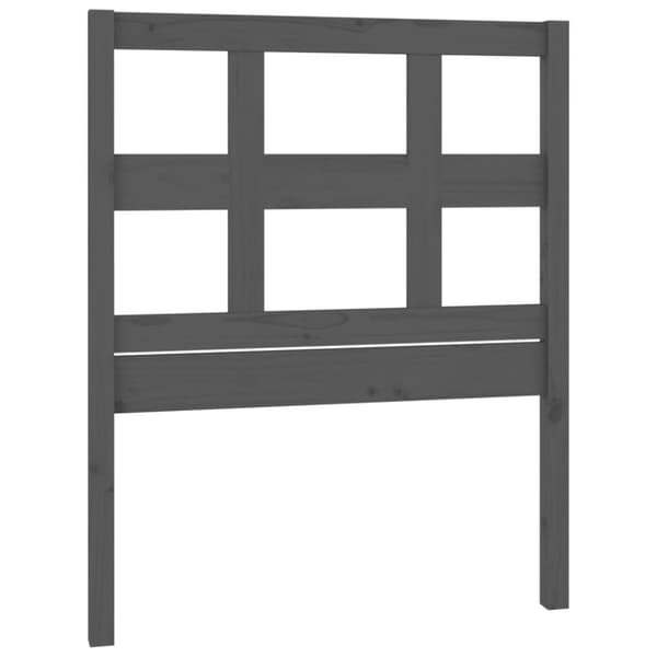 sengegærde 80,5x4x100 cm massivt fyrretræ grå