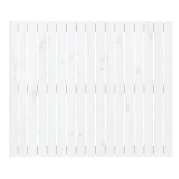 Sängynpääty seinälle valkoinen 108x3x90 cm täysi mänty