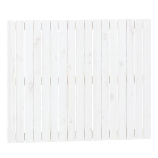 Sängynpääty seinälle valkoinen 108x3x90 cm täysi mänty