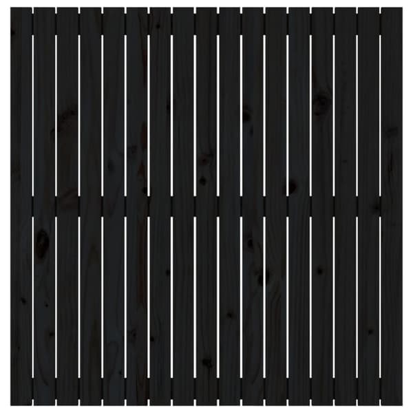 sengegavl 108x3x110 cm massivt fyrretræ sort