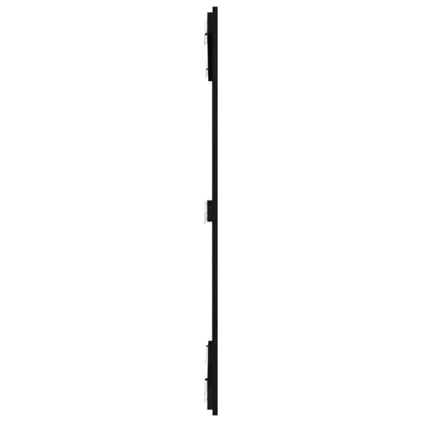 sengegavl 108x3x110 cm massivt fyrretræ sort
