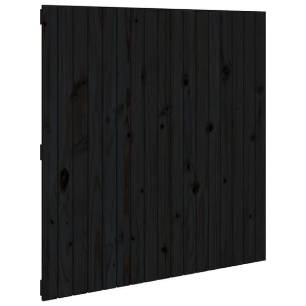 sengegavl 108x3x110 cm massivt fyrretræ sort