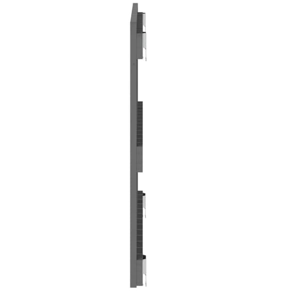 sengegavl 82,5x3x60 cm massivt fyrretræ grå