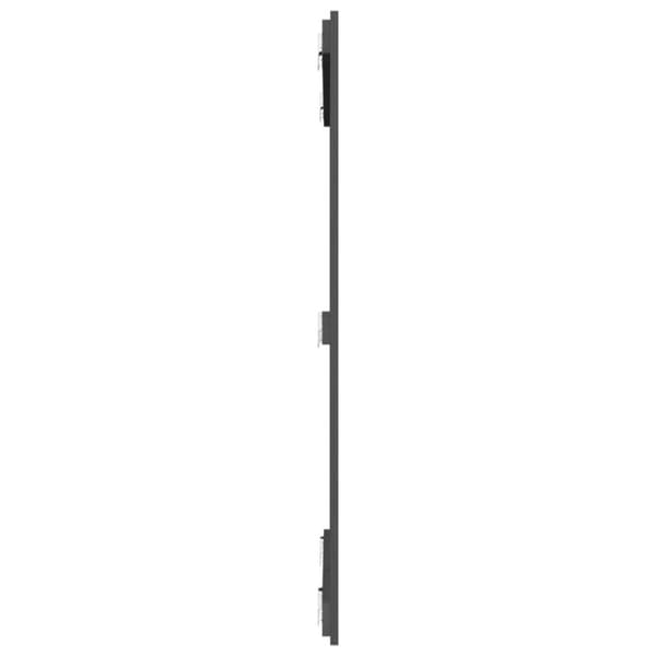 væghængt sengegavl 108x3x110 cm massivt fyrretræ grå