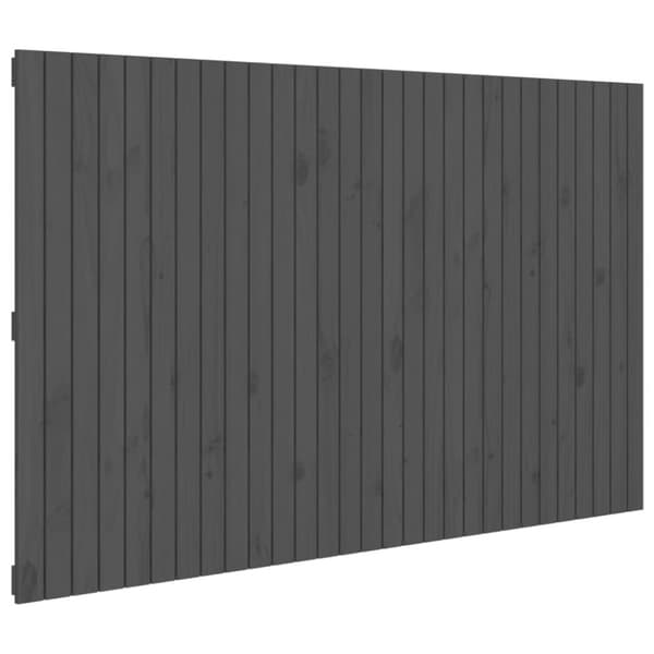Sängynpääty seinälle harmaa 185x3x110 cm täysi mänty