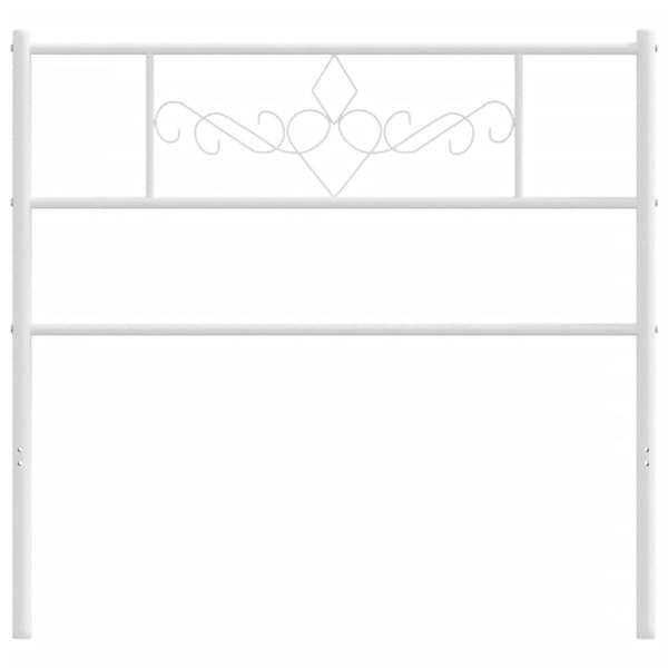 sengegavl 107 cm metal hvid