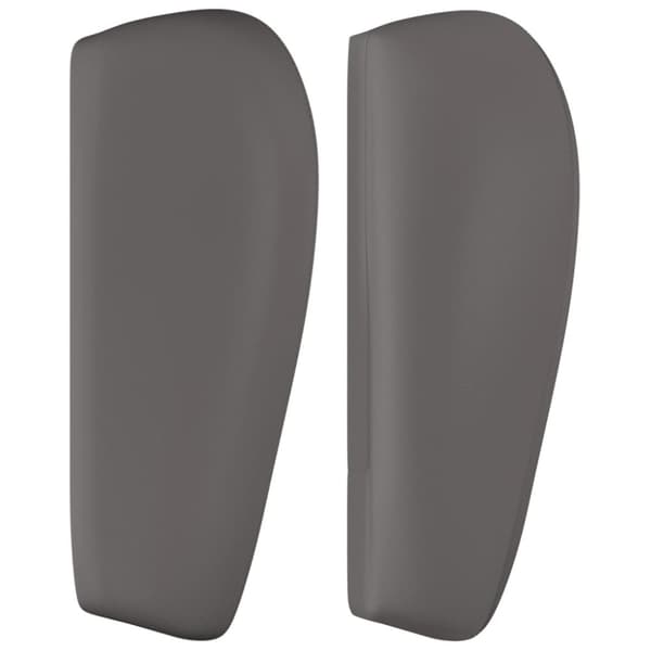 sengegavl med kanter 83x23x78/88 cm kunstlæder grå