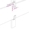Miniatyrbillede 7 af 9: sengegavl med kanter 163x23x78/88 cm stof sort