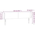 Miniatyrbillede 9 af 9: sengegavl med kanter 163x23x78/88 cm stof sort
