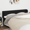 Miniatyrbillede 1 af 9: sengegavl med kanter 163x23x78/88 cm stof sort