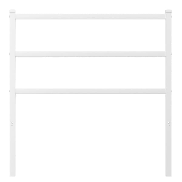 sengegavl 90 cm metal hvid