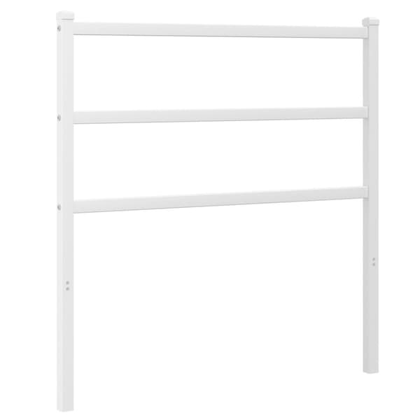 sengegavl 90 cm metal hvid