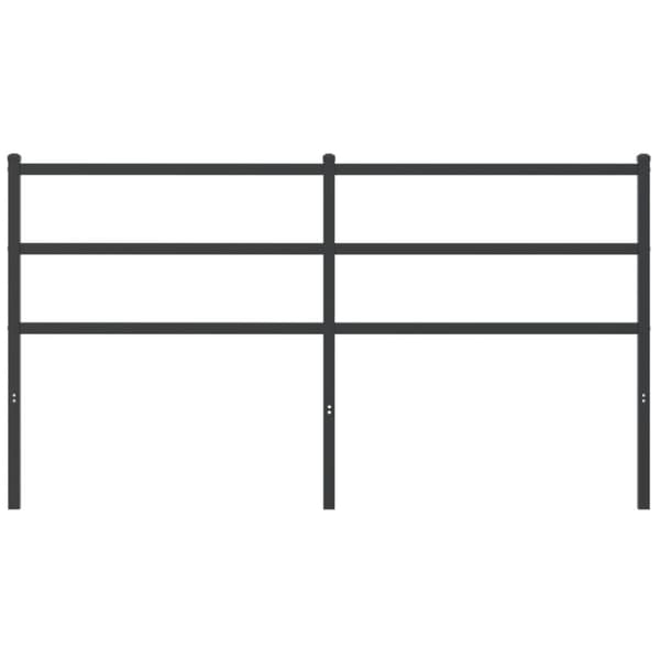 sengegavl 160 cm metal sort