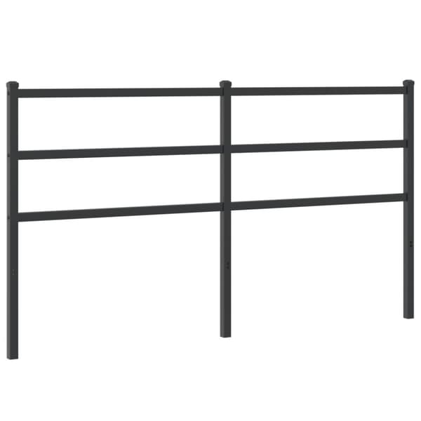 sengegavl 160 cm metal sort