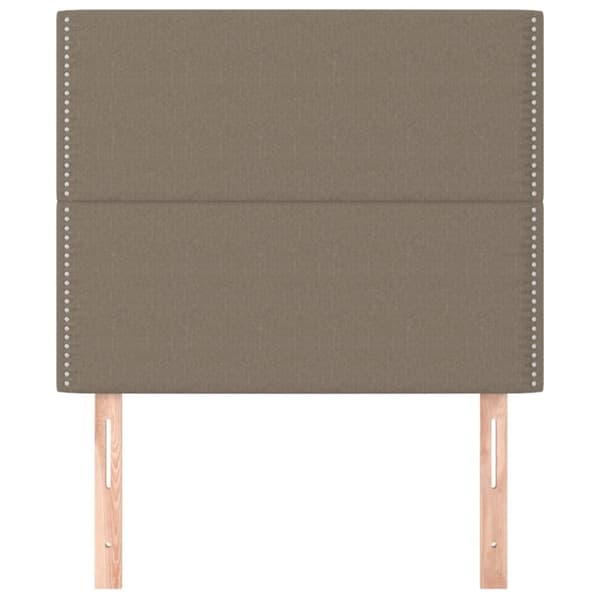 sengegavle 2 stk. 90x5x78/88 cm stof gråbrun