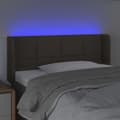 Pikkukuva 4 / 6: Sänggavel LED taupe 93x16x78/88 cm tyg