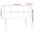 Pikkukuva 6 / 6: Sänggavel LED taupe 93x16x78/88 cm tyg