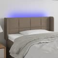 Pikkukuva 1 / 6: Sänggavel LED taupe 93x16x78/88 cm tyg