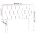 Miniatyrbillede 8 af 8: sengegavl 90x7x78/88 cm stof cremefarvet