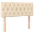Miniatyrbillede 2 af 8: sengegavl 90x7x78/88 cm stof cremefarvet