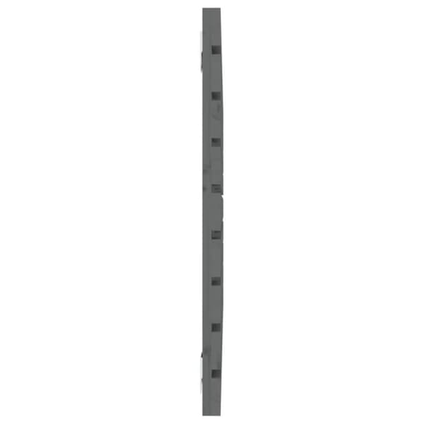 sengegavl 106x3x63 cm massivt fyrretræ grå