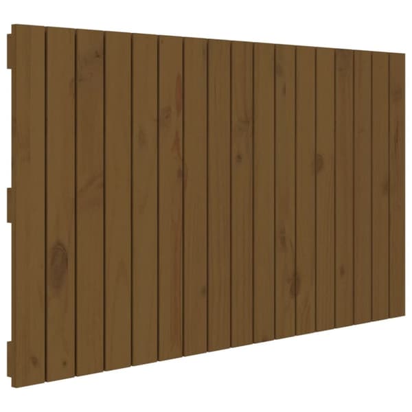Sängynpääty seinälle hunajanruskea 108x3x60 cm täysi mänty