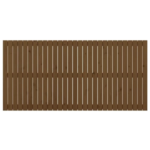 Sängynpääty seinälle hunajanruskea 185x3x90 cm täysi mänty