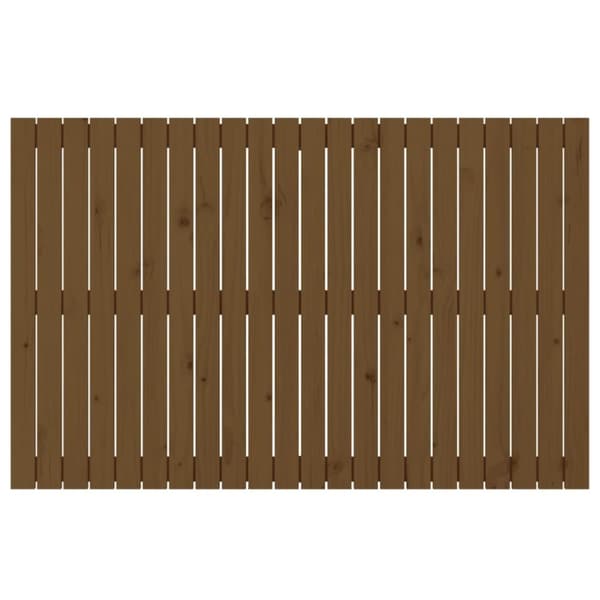 sengegavl 140x3x90 cm massivt fyrretræ gyldenbrun