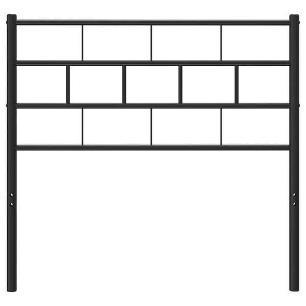 sengegavl 75 cm metal sort