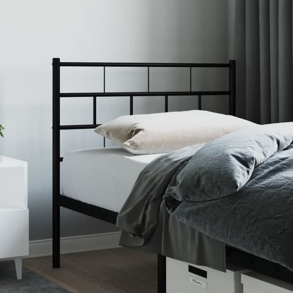 sengegavl 75 cm metal sort