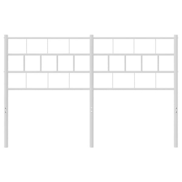 sengegavl 135 cm metal hvid