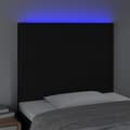 Pikkukuva 3 / 6: Sängyn pääty LED-valolla, musta, 80x5x118/128 cm, kangas